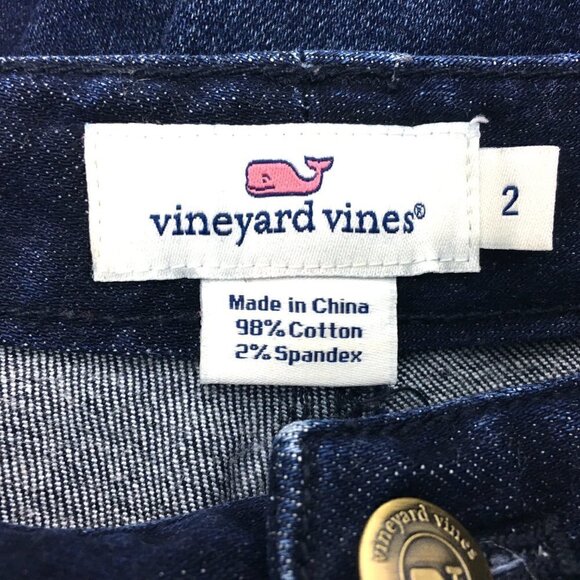 Vineyard Vines Women's Jeans Straight Leg Dark - Picture 5 of 6